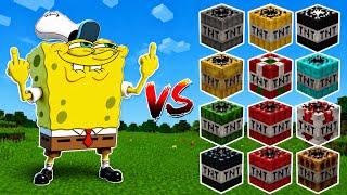 Spongebob Squarepants Vs Different Tnt In Minecraft