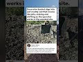 Excavator bucket digs into wet muddy soil that moves like jelly, sinking and shifting #shorts