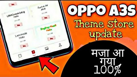oppo a3s new update | Theme store update in oppo a3s mobile | oppo a3s theme store update 18 MB |