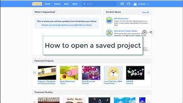 How to open a saved project in Scratch 3