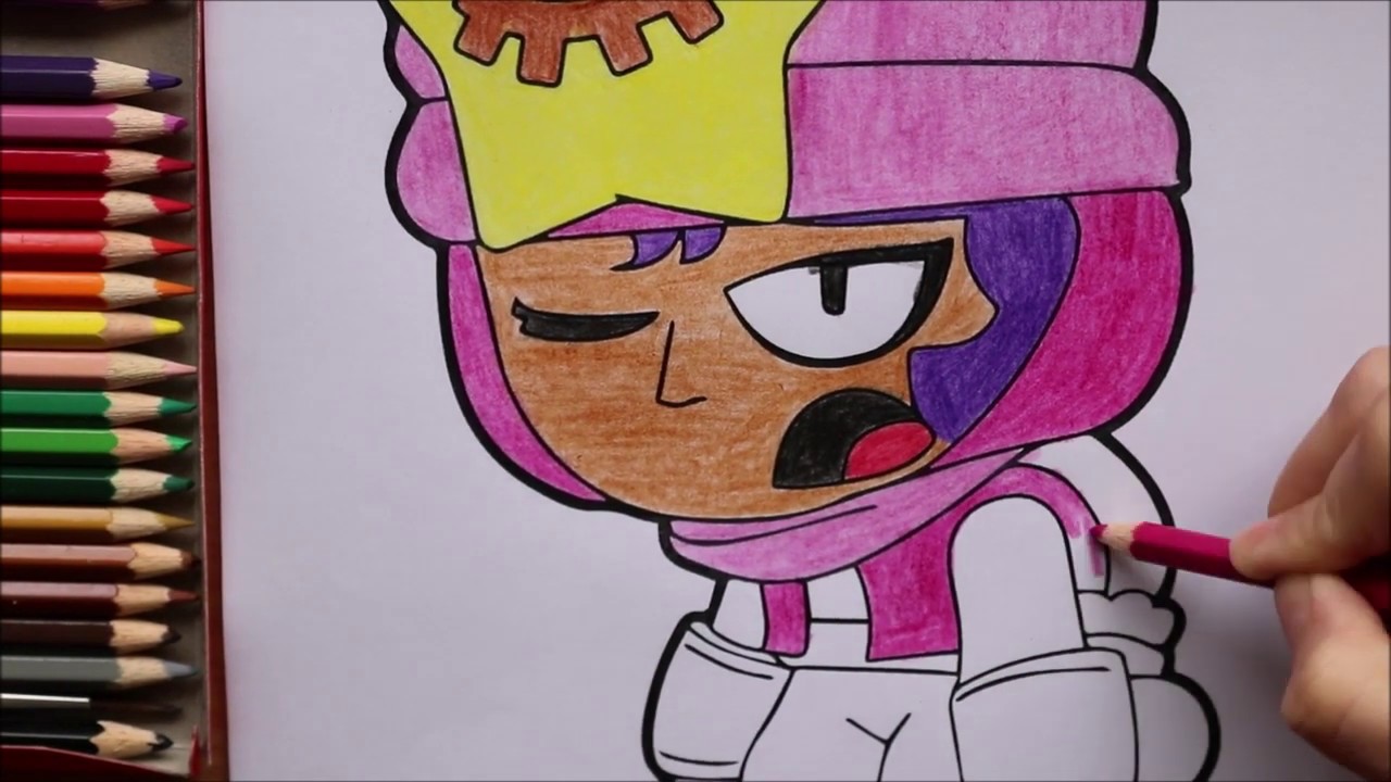 Рисовать сэнди из бравл старс