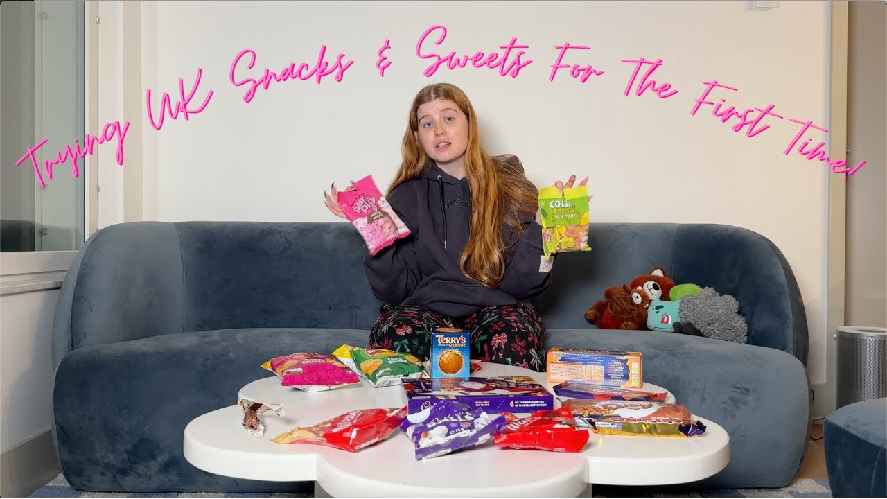 Trying UK Snacks & Candy For The First Time! Vlogmas Day 3!