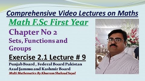 Sub Sets, Power Sets, Universal Sets, Finite and Infinite Sets, Math FSC Part 1st, Ch 2 Ex 2.1 Lec 9