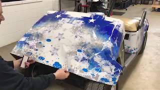 Golf Car Wrap Video Step 5- Front Cowl Center screenshot 4