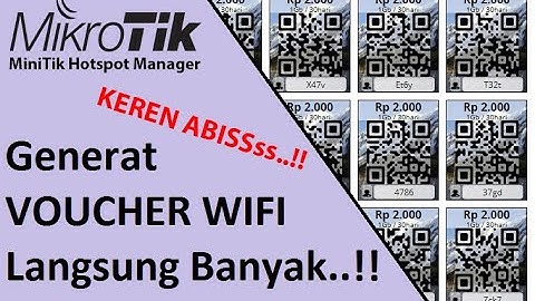 Cara membuat voucher wifi MikroTik dengan sangat mudah pakai MiniTik