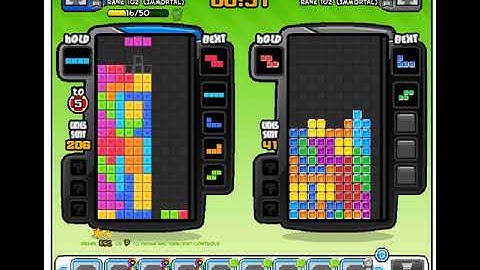 Tetris Battle 333 lines [Map: Combo Breaker] (202 lines sent in 1 minute)