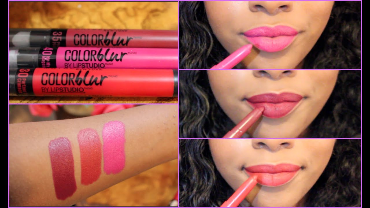 Maybelline Color blur Matte Lip Pencil Review YouTube