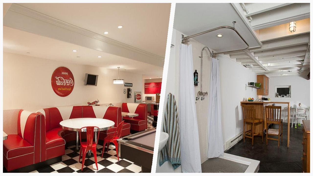 75 Basement With Brown Walls And White Walls Design Ideas You'll Love ☆