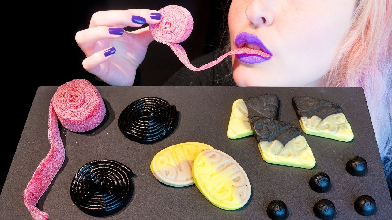 ASMR: Banana Cheesecake Foam & Licorice | Swedish Candy 🇸🇪 ~ Relaxing Eating Sounds [No Talking|V] 😻