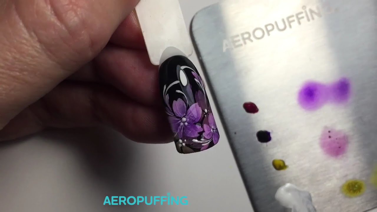 Мини мастер-класс по AEROPUFFING №10: Сиреневые цветы