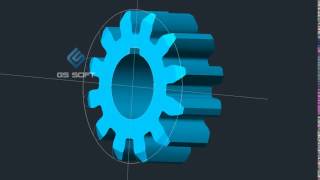 GstarCAD 2017 Professional - 3D gear wheel