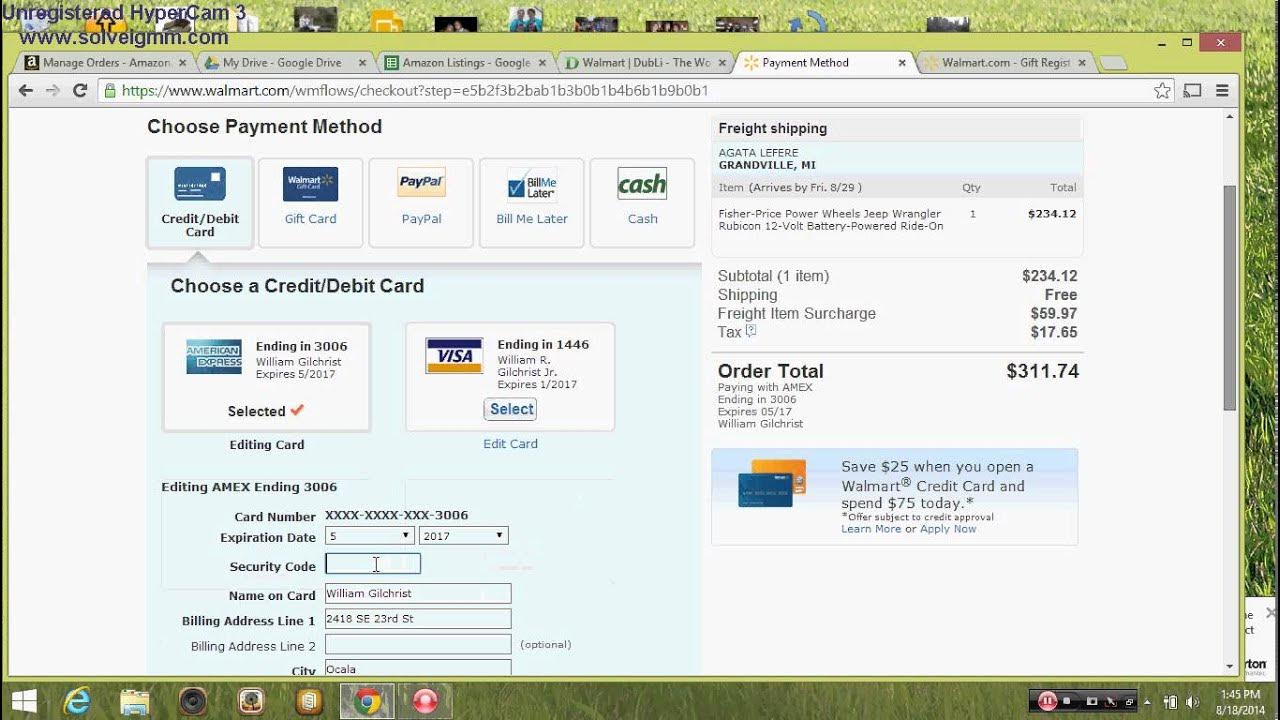 Placing an order from walmart YouTube