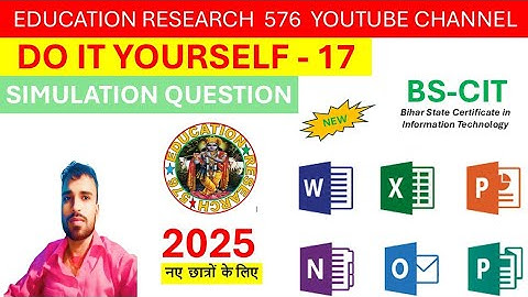  Do it yourself  Session 17 BS CIT SESSION 17