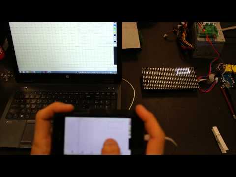 Wireless drawing to a LED matrix