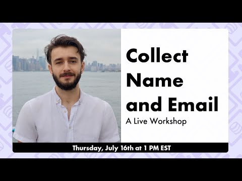 Collect Name and Email for xAPI - Live Workshop