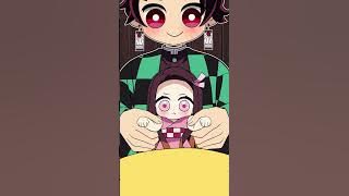 NEZUKO playing drums with Tanjiro - Kimetsu no Yaiba animation