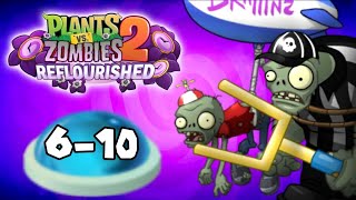 Plants Vs. Zombies 2 Reflourished: Backyard Brain Bowl Levels 6-10