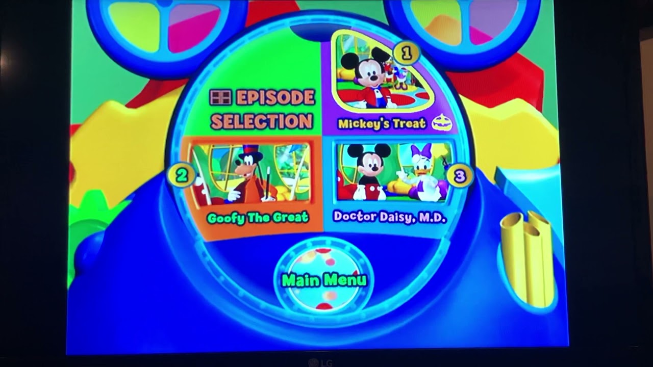 Mickey Mouse Clubhouse Mickey’s Treat 2007 DVD Menu Walkthrough YouTube