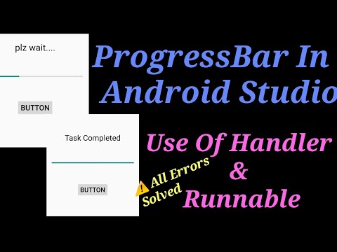 ProgressBar In Android Studio |Horizontal ProgressBar |Handler And Runnable Uses|