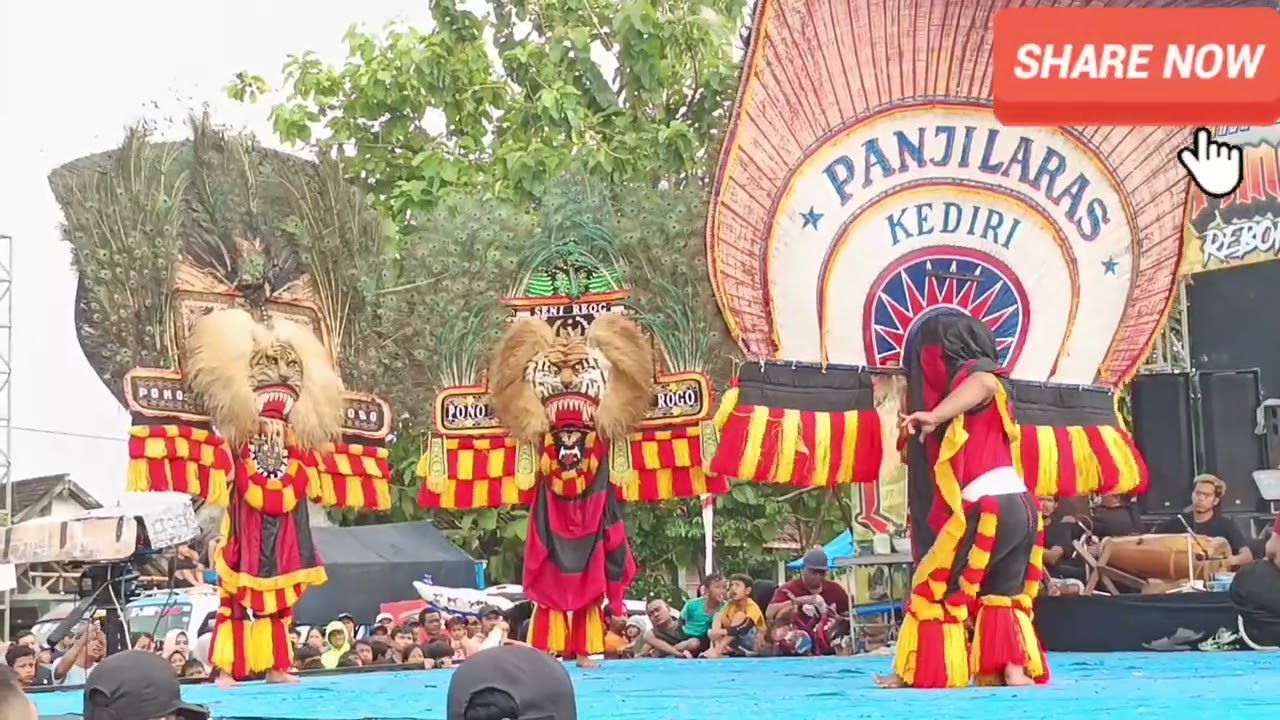 Kolaborasi jaranan PUTRO PANJI LARAS FEAT 3 REOG PONOROGO