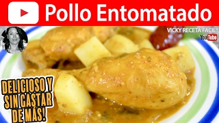 CÓMO HACER POLLO ENTOMATADO | Vicky Receta Facil