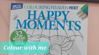 Full flip through & colour with me in 'Happy Moments' Chromaflows Pocket book  Colouring Heaven