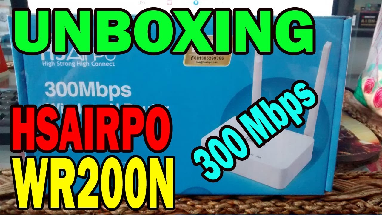 Wireless Router Unboxing Unboxing HS Aipo WR200N Wireless Router 300 Mbps - YouTube