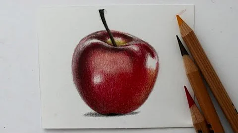 Como desenhar uma maçã realista passo a passo?