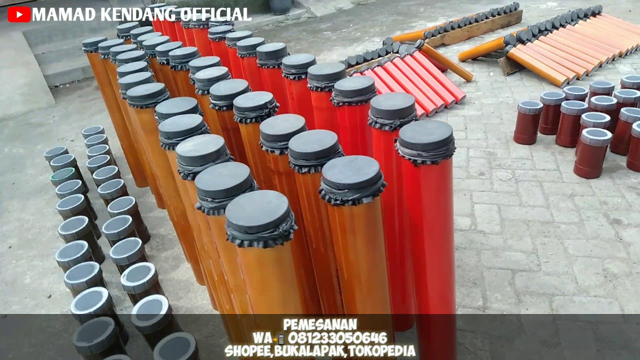 Kendang Ketipung ParalonProses pengecettan 40 set - YouTube