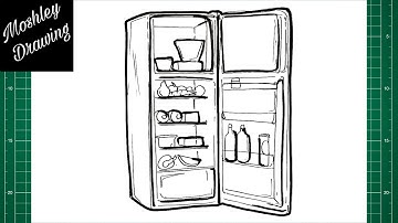 How to Draw an Open Fridge