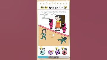 Brain Test level 359 ( He must reach to the finish line safely. )