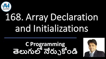 168. Array Declarations & Initialization | C Programming in Telugu