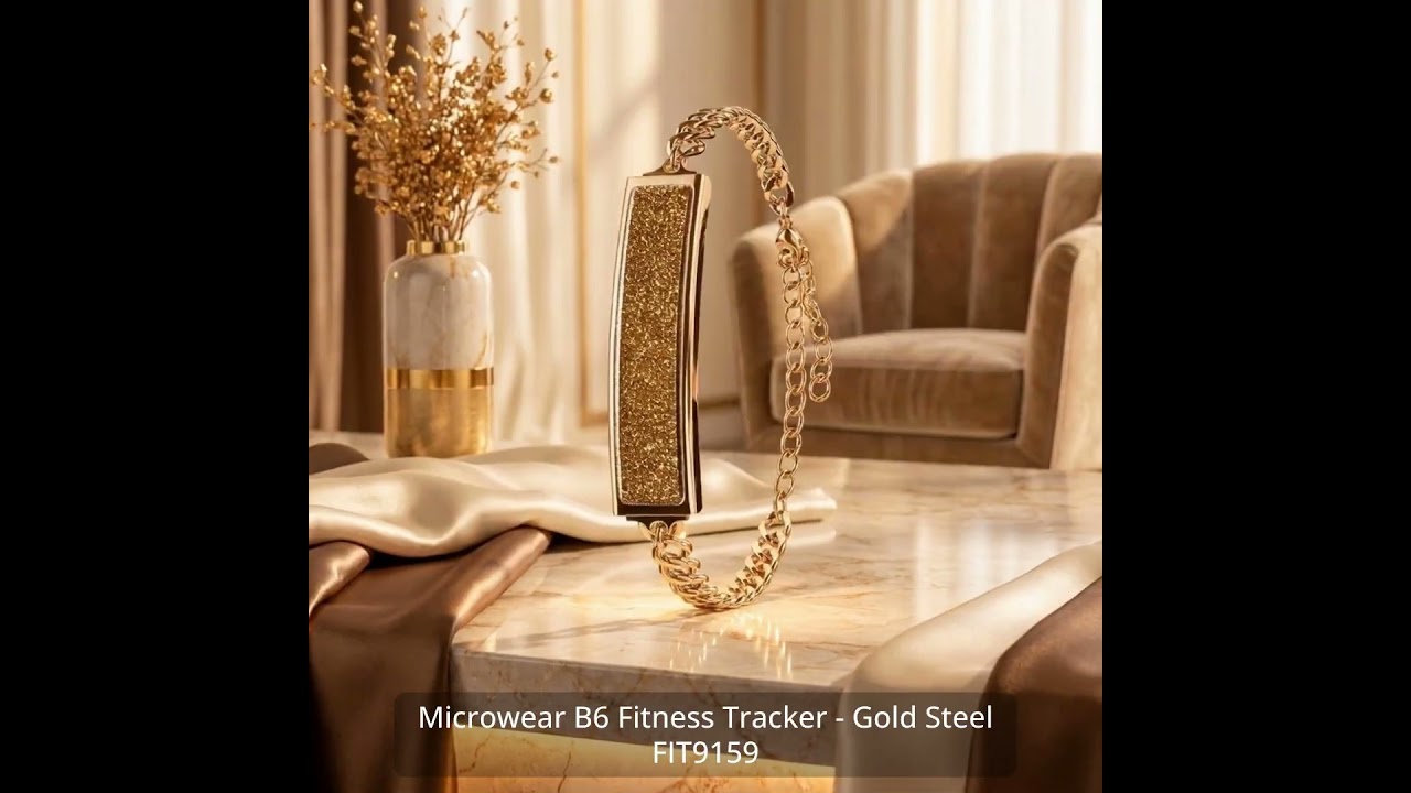 Βίντεο προϊόντος: Microwear B6 Fitness Tracker - Gold Steel (1)