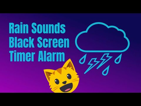 Таймер: 8-часовой звук грозового дождя (черный экран) + 15-минутный будильник @TimerClockAlarm