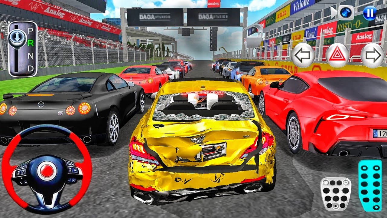 New Crashed Car Stuck in Racing Tracks - 3D Driving Class 2026 Car Game! Android iOS Gameplay