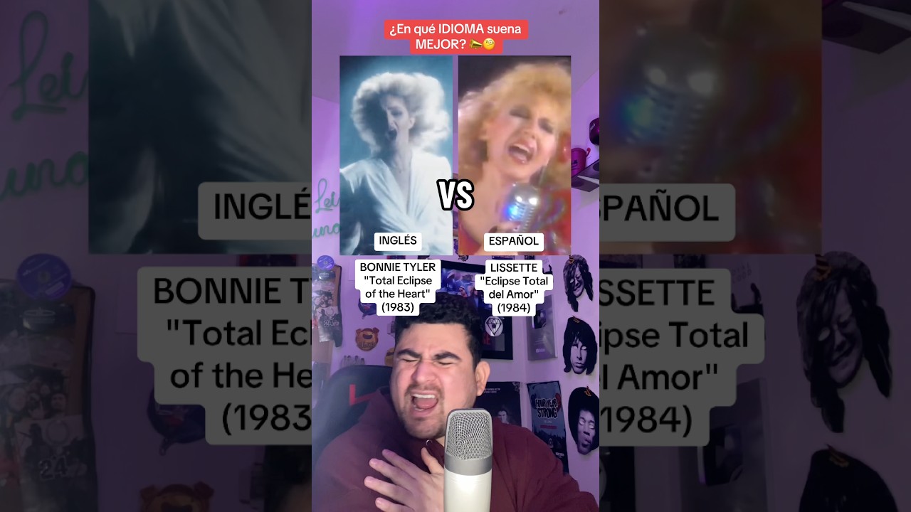 Смотреть «BONNIE TYLER vs LISSETTE - Total Eclipse of the Heart: ¿En qué IDIOMA suena MEJOR? 📣🧐» на YouTube Смотреть «BONNIE TYLER vs LISSETTE - Total Eclipse of the Heart: ¿En qué IDIOMA suena MEJOR? 📣🧐» на YouTube