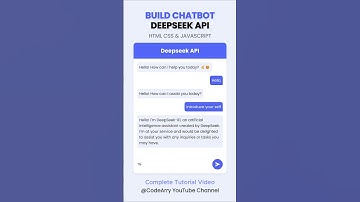 Build AI Chatbot using Deepseek API | HTML CSS & JavaScript #html #css #javascript #website