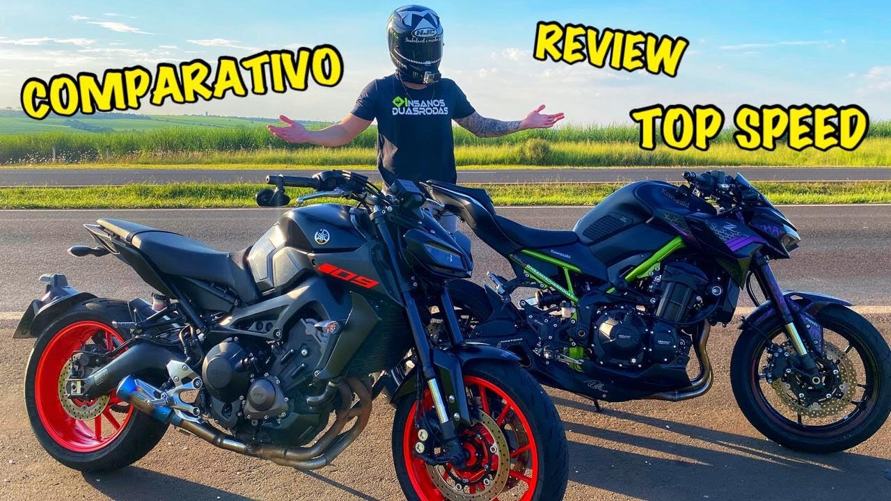 AS DUAS REALMENTE SÃO 900CC? ACELERAMOS A MT09 E A Z900 I TOP SPEED I REVIEW I COMPARATIVO