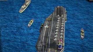 Generals ZH (mission map) USA using the navy fleet and special tactics to invade GLA island