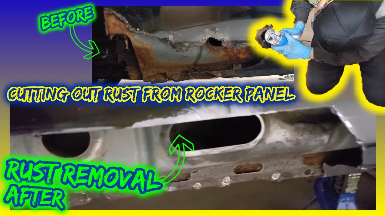 [Car Rust Repair] How to Cut Out Rust From Rocker Panel Part 1 YouTube