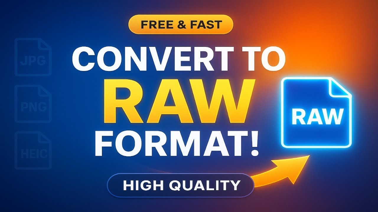 Upload Any Image and Convert to RAW Format Easily – No Watermark, No Compress
