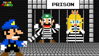 Police Mario Locked Friend in Prison 24 Hour Challenge!