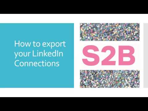 How to Export Your LinkedIn Connections - YouTube