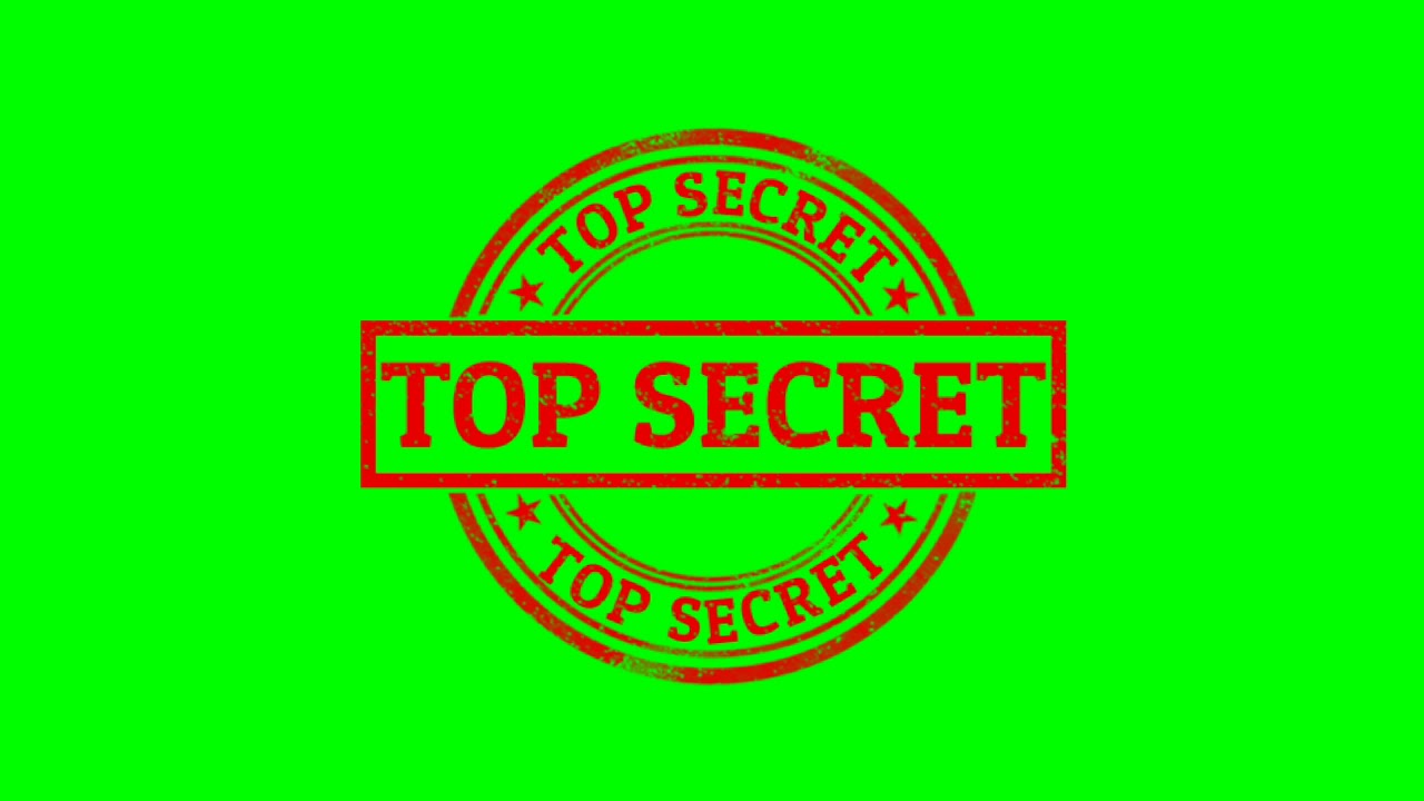 Green screen top secret button । Green screen red stamp। Croma key ...