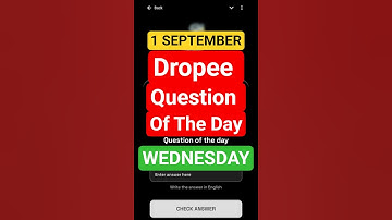1 October Dropee Daily Question Of The Day | Dropee Question Of The Day | Today Dropee Code