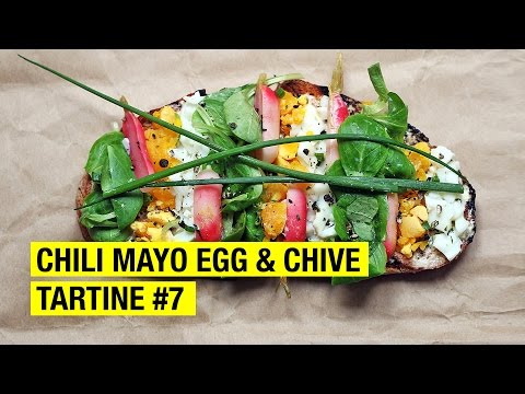 $1.42 Tartine with Chili Mayo Egg & Chive