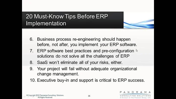 20 Must-Know Tips Before ERP Implementation