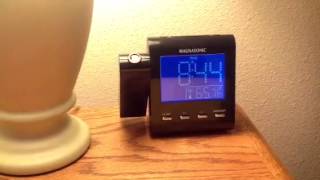 Electrohome Projection Alarm Clock with AMFM Radio, Battery Backup, Auto Time Set, Dual Al