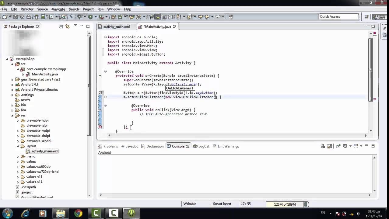 Learn Making Android apps in eclipse very simple 1