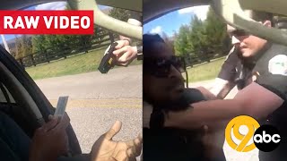 Traffic stop gone wrong, Delane Gordon; Raw Video